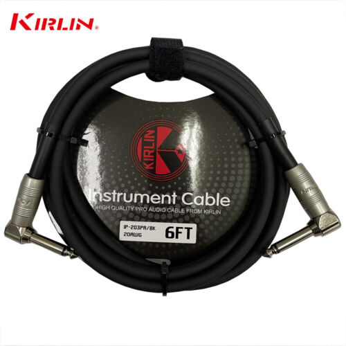 Kirlin 6 FT 1/4" Mono Right-Angle Male/Male Guitar Instrument Pro Audio Cable