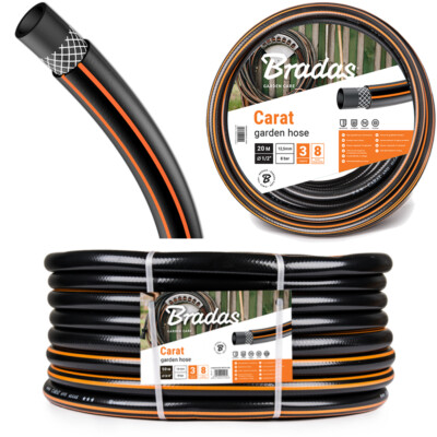Gartenschlauch CARAT 20-50m 1/2 Zoll Wasserschlauch Bradas Schlauch 3-lagig PVC