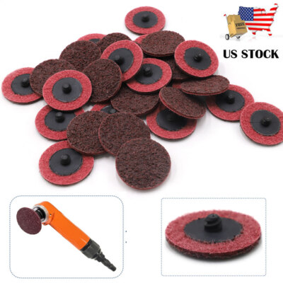 50 x 2 inch Sanding Discs Medium Roll Lock Die Grinder Polishing Pads, US STOCK