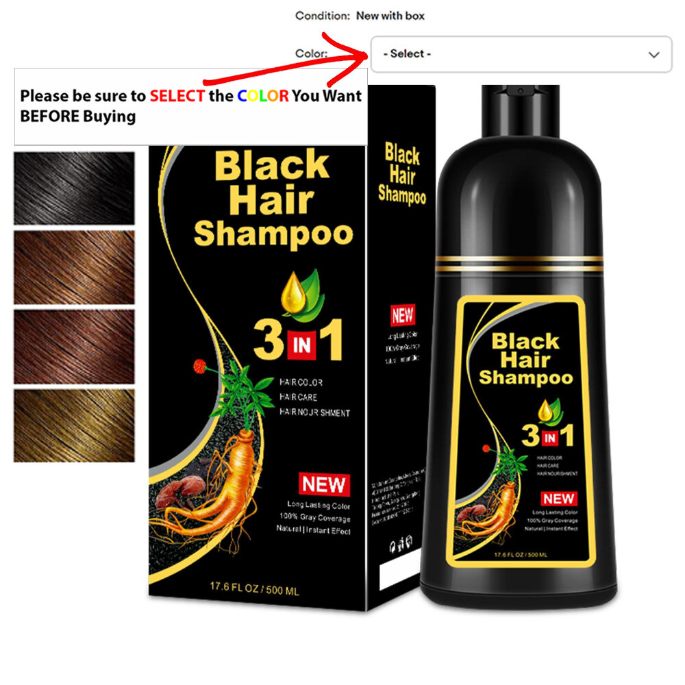 Hair Dye Shampoo 3 in 1 Hair Shampoo Instant Hair Dye Herbal