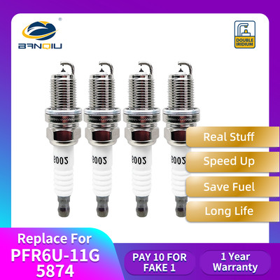 4pc Double-Iridium Spark Plug Replace For NGK PFR6U-11G 5874 Longest Life