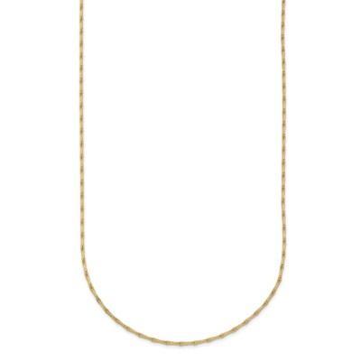 Pre-owned Diamond2deal 14k Yellow Gold 1.2mm Fancy Link 18" Chain Necklace 2.39gram