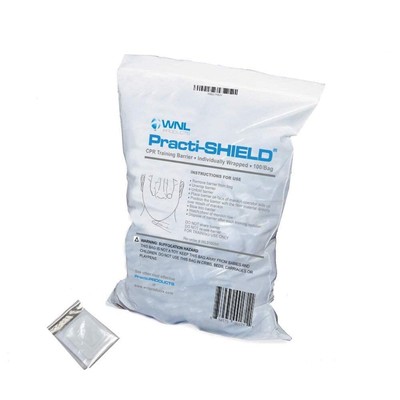 WL3100IW CPR Practi-Shield Manikin Training Protectors Individually Wrapped -...