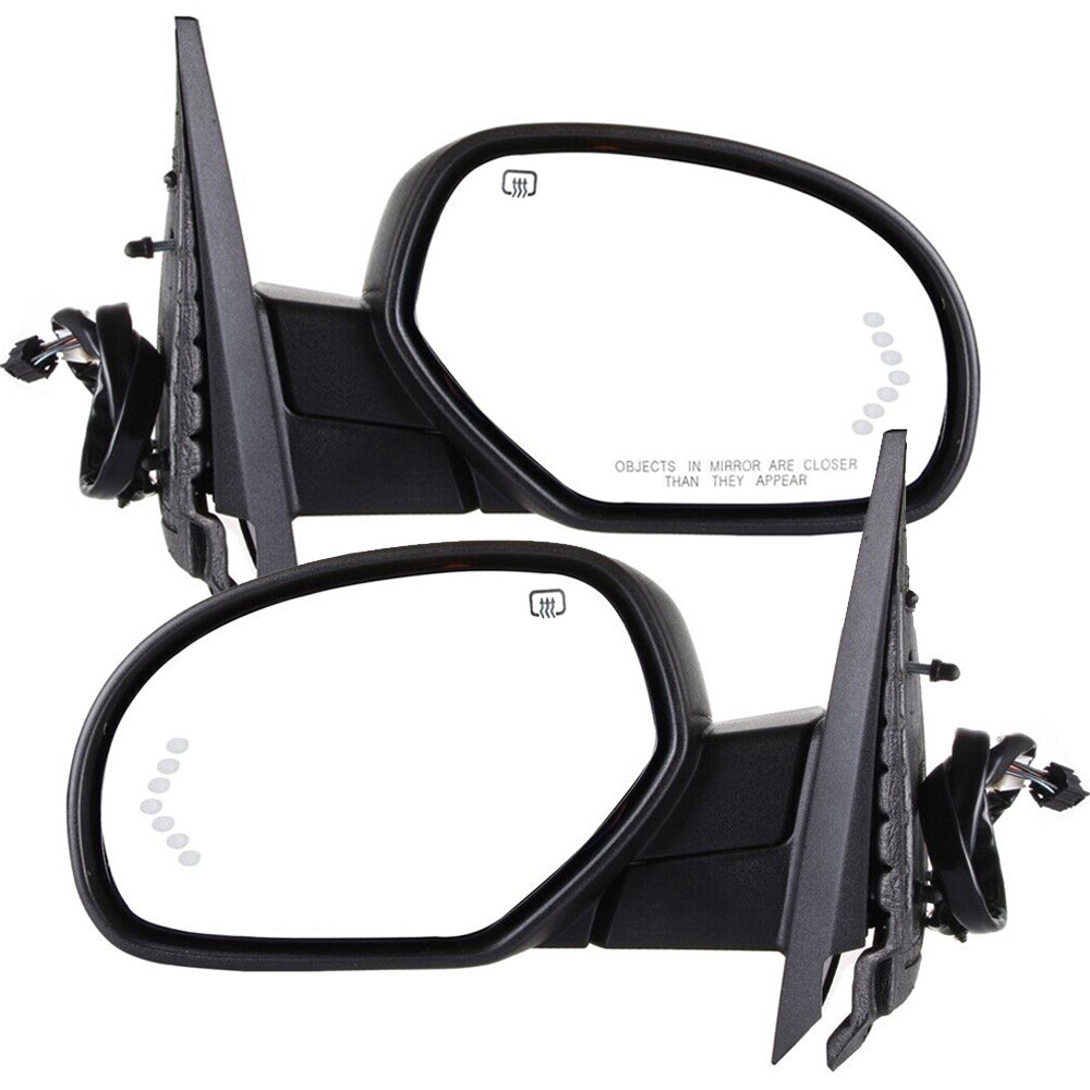 Side Mirror For Chevrolet Tahoe 2007-2014 Driver & Passenger Side Textured Black