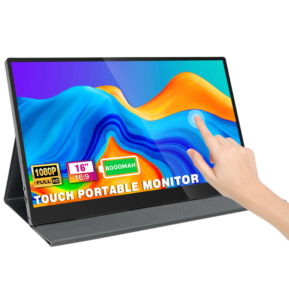 好評 inch 16 1080P PC Support Monitor Portable screen Touch USB-C その他
