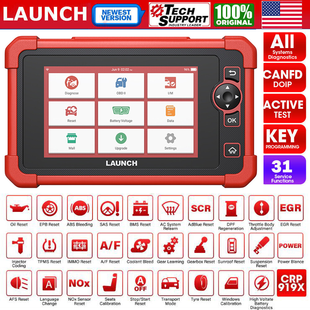 LAUNCH X431 CRP919X Bidirectional OBD2 Scanner Automotive Diagnostic Key Coding