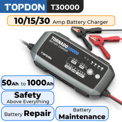 TOPDON 24 /12 Volt Car or Truck Wheeled Automotive Battery Fast Charger Jump US