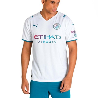 

Мужской трикотаж с коротким рукавом Puma Mcfc Away VNeck, размер  759211-02, Белый, Puma Mcfc Away VNeck Short Sleeve Jersey