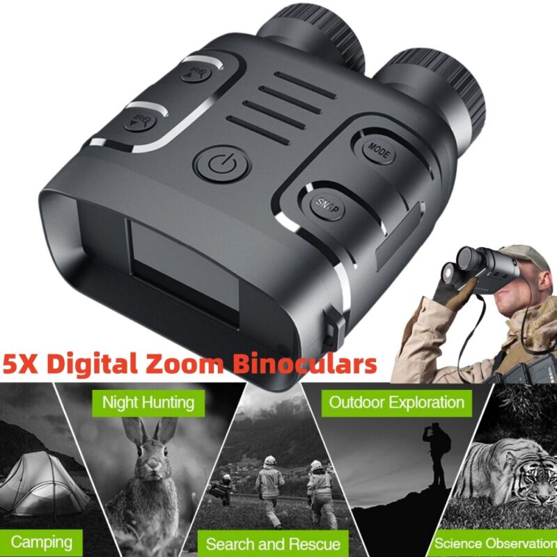 Night Vision Goggles LCD Display Infrared Binoculars 5X Digital Zoom Binoculars
