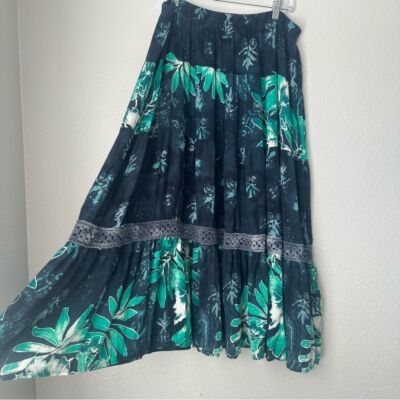Vintage Carole Little Maxi Flowy Skirt,size 16,Vintage boho skirt,bohemian skirt