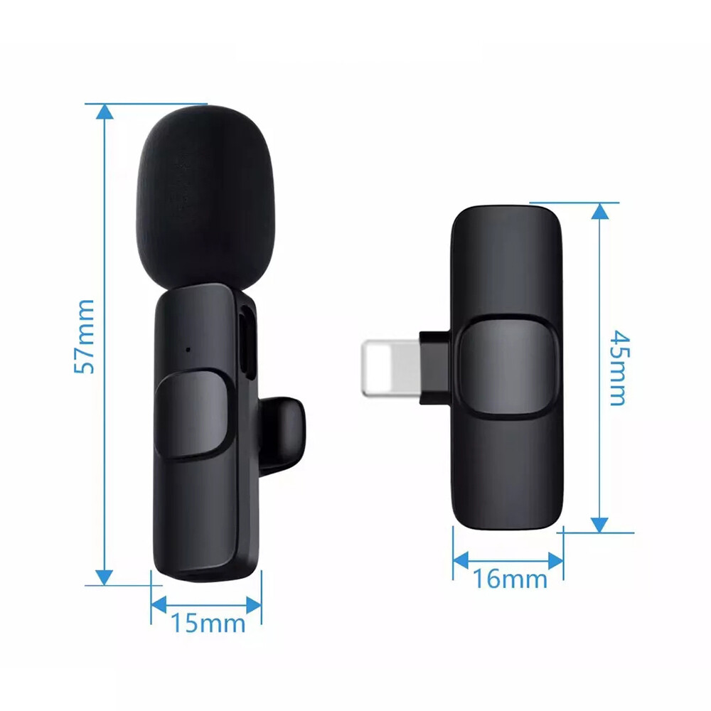 Lavalier Wireless Microphone Audio Video Recording Mini Mic