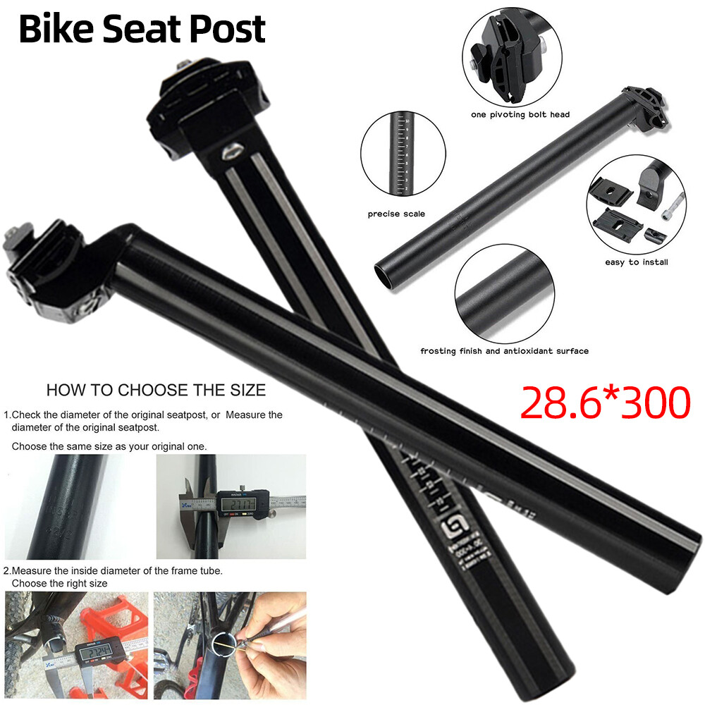 Road Bike Seat Post Carbon Fiber Bicycle Seatpost Ultralight 28.6mm black MTB