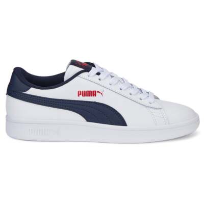 

Puma Smash V2 Leather Lace Up Youth Boys Белые кроссовки Повседневная обувь 36517037, Белый, Puma Smash V2 Leather Lace Up Youth
