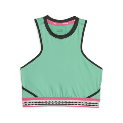 Puma Lemlem X Cropped Crew Neck Tank Top Womens Size L  Casual  Athletic 5239603