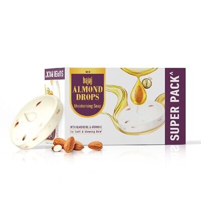 Bajaj Almond Drops Moisturising Soap with Almond Oil and Vitamin E - 100gm each
