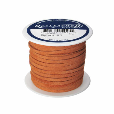 Suede Craft Lace Rust 1/8'' x 25 Yards Silver Creek