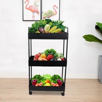 Купить Кухонная тележка, 3-х ярусная универсальная тележка для хранения ...