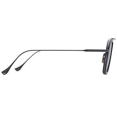Pre-owned Dita Flight .006 Dt 7806 N-blk-blk Matte Black Iron Metal Sunglasses Grey In Gray