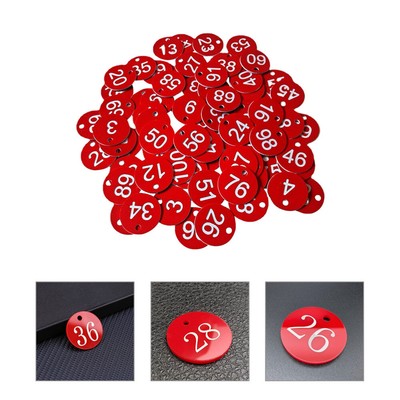  100 Pcs Numbered Office Classification Tags Etiquetas Plate Label