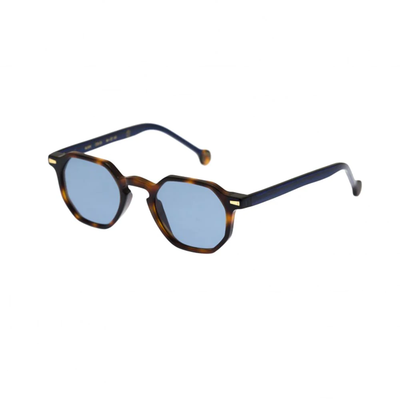 Sunglasses Kyme Alain col 05 46 23 145 Tortoise Blue Blue lens 100