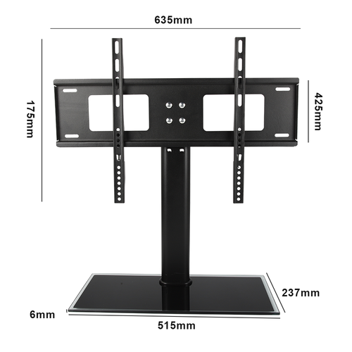 Floor TV Stand with Swivel Mount and Height Adjustable for 32- 65'' TVs 3 Shelf