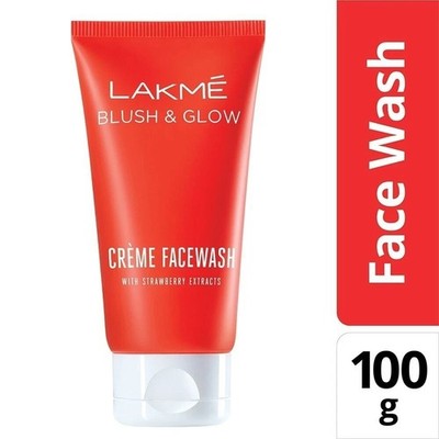 Lakme Blush & Glow Strawberry Creme Face Wash 100 gm o660