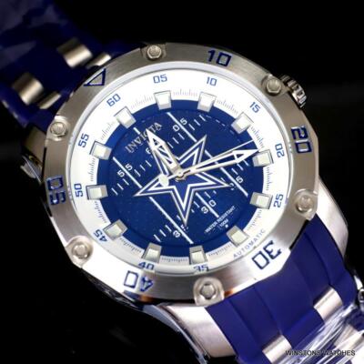Invicta NFL Pro Diver Scuba Dallas Cowboys Blue Automatic 50mm Watch New