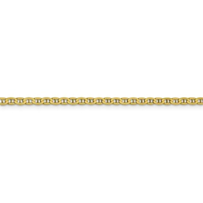 Pre-owned Superdealsforeverything Real 10kt Yellow Gold 2.4mm Flat Anchor Chain; 18 Inch; Lobster Clasp
