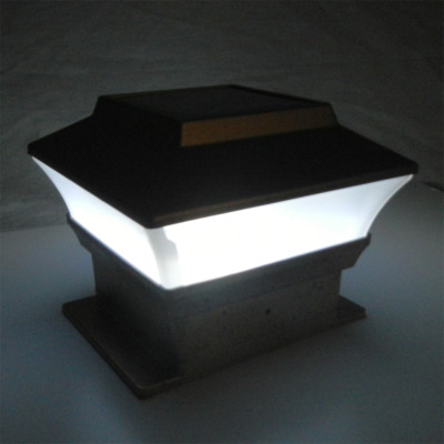 8 Outdoor Garden Solar LED Post Deck Cap Square Fence Light Landscape Lamp