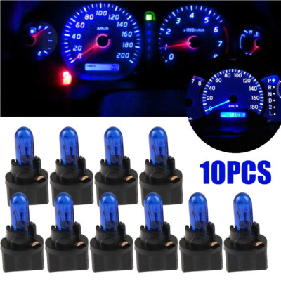 10x T5 B8.4D LED Dashboard Light Bulbs – Blue 5050 SMD, 12V, 30,000 Hour Life