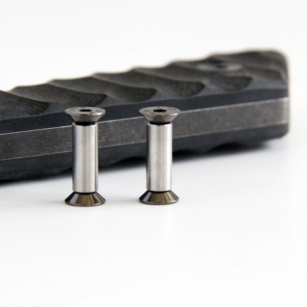 10pcs Knife Handle Bolt Rivets Scale Screw Fastener Nut Flat Hex Head Knives USA