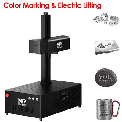 MONPORT 60W JPT Mopa Fiber Laser Engraver Electric Lift Colorful Marking Metal