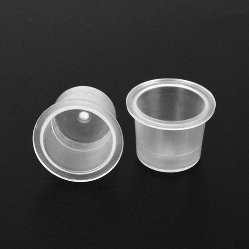100Pcs Plastic Small Medium Large Tattoo Ink Cups Caps Pigment Supply