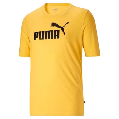 Puma 58625331 Mens Ess Heather Logo Crew Neck с коротким рукавом Bt - Желтый -