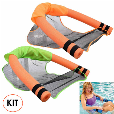 4x Swimming Pool Lounge Water Hammock Raft Float Foam Noodles Chair Harness 48''
