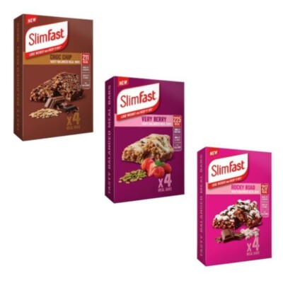Slimfast Meal Replacement Snack Bars Ultra Variety 3 Pack 12 bars In 4 Each