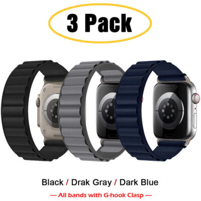 3 PACK Alpine Loop Sport Band for Apple Watch 9 8 7 6 5 SE Ultra 2 44/41/45/49mm