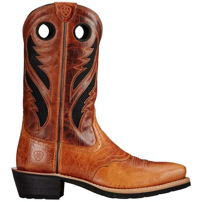 Ariat Heritage Roughstock Venttek Calf Square Toe Cowboy Мужские коричневые повседневные ботинки