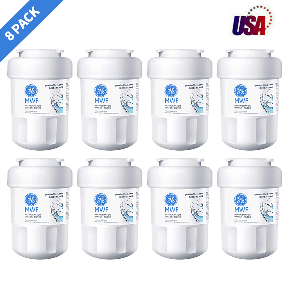 8 Count Sealed GE MWF SmartWater MWFP GWF Fridge Water Filter Free