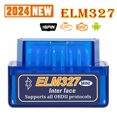 2024 OBD2 ELM327 MINI Bluetooth Car Code Reader Diagnostic Scanner For Android