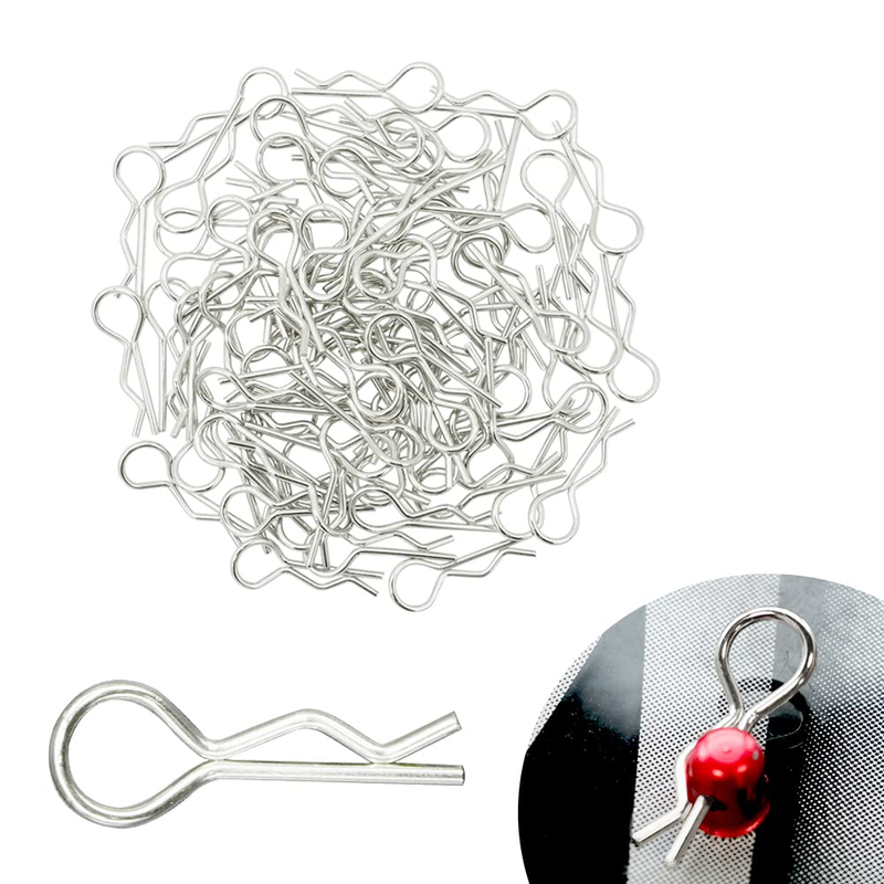 GLOBACT 100Pcs Universal RC Body Clips Pins for All 1/8 1/10