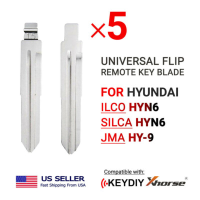 5x Flip Remote Key Blades Xhorse Keydiy Remotes for For Hyundai HYN6 HY-9