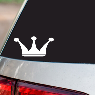 Crown Sticker Royalty Princess Queen S2 all chrome & regular vinyl colors