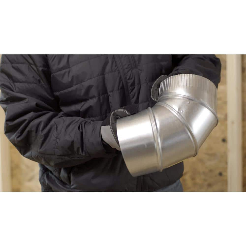 Round Adjustable Elbow 90 Deg 8" HVAC Ducting Venting Galvanized Steel Connector