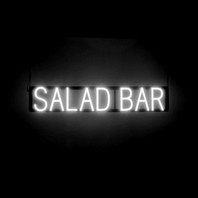 SpellBrite SALAD BAR Sign | Neon Salad Bar Sign Look, LED Light | 34.3'' x 6.3''