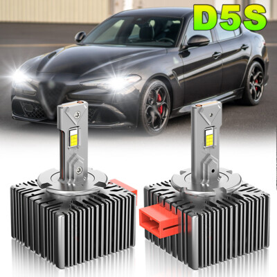 2PCS D5S D5R LED Headlight Bulbs For ALFA ROMEO GIULIA 2017-2023 High Low Beam