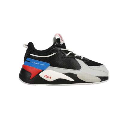 

Puma RsX Toys Reinvention Lace Up Toddler Boys Черно-белые кроссовки Casual Sho, Black;white, Puma RsX Toys Reinvention Lace Up Toddler