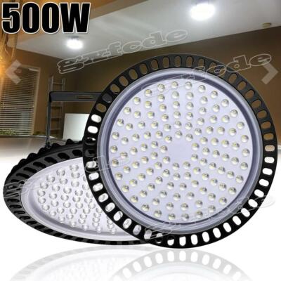 500W UFO LED High Bay Light Shop Lights Warehouse Commercial Garage Lamp Watt