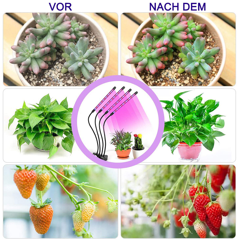 4 Heads LED Grow Light Plant Growing Lamp Light for Indoor Plants Full Spectrum