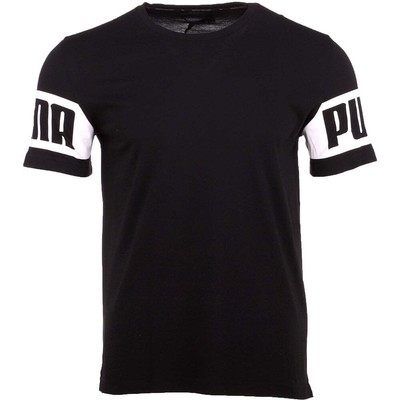 

Puma Rebel Crew Neck Футболка с коротким рукавом Мужские черные повседневные топы 84600601, Черный, Puma Rebel Crew Neck Short Sleeve TShirt